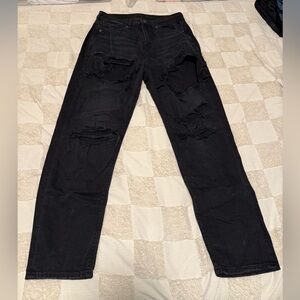 Black Distressed Women Jeans